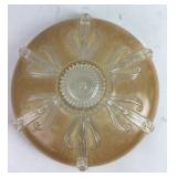 Art Deco Nouveau Beige Frosted lamp fixture, flea