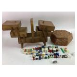 Wooden Cantilever Sewing box Made in Poland