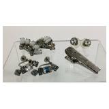 Vintage Designer Fashion Earrings & Tie Clip