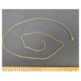 Broken 14K Gold Rope Chain Necklace