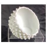 Fenton White Hobnail Milk Glass Orb Ashtray