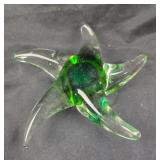 Green Glass Starfish Figurine