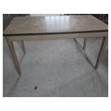 55.5" x 30.35" x 29" H Metal Table With Single
