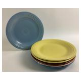 (6) Fiesta Dinner Plates in Multicolor Ceramic 10.