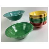 (14) Homer Laughlin Multi-Color Bowls