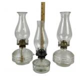 Glass Oil Lamps With Metal Burners