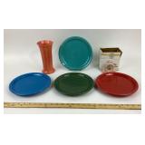 Fiesta Dinner Plates, Flower Vase