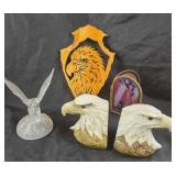 Eagle-Themed Decor Sculptures, Plaque, Figurine