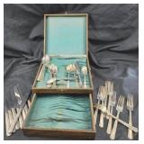 Silver Plated & Stainless Flatware With Storage Bo