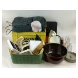 Household Items with Falstaff Crate, Iron, Glasswa
