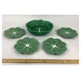 Portuguese Cabbage Leaf Bowl, ï¿½7 Inch Plates