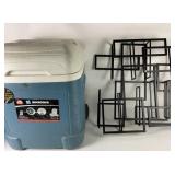 Igloo Maxcold Cooler, Metal Wine Bottle Rack