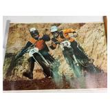 23" x 35" 1973 Thought Factory Dirt Bike Racing