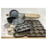 Pyrex Measurer, Eckology Muffin Tins, Enamelware P