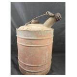 Metal Gas Can With Spout And Wood Handle
