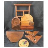 Wooden Decorative Items, Shelves, Clock