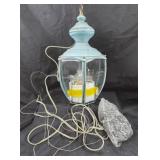 Blue Hanging Lantern Light Fixture