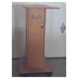 Maui Jim Wood Display Stand With Locking Cabinet