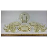 Depression Glass Salad/Dessert Plates, Berry Cups