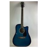 Novaro Acoustic-Electric Guitar Blue Finish
