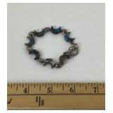 Sterling Abalone Crescent Moon Bracelet, 12 grams