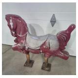 Metal Outdoor Playground Horse 30 in. Long - Seat