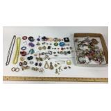 Costume Jewelry Including Necklaces, Earrings, Pin