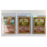 3 Pokï¿½mon vintage Charmander cards
