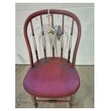 Wood Santa Chair With Bells & Hooks For Stockings