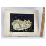 Watercolor Artwork by Nedobeck, Cat Theme