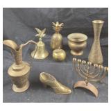 Brass Home Decor Pieces and Candleholder