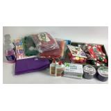 Craft Supplies Including Glue, Felt, Pom-Poms