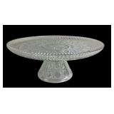 Vintage Pressed Glass Pedestal Cake Stand