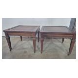 Merman 8630 Hardwood Side Tables With A Dark