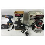 Craftsman Router, Pad Sander, Ryobi Drill
