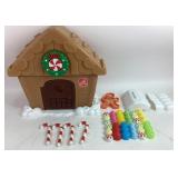 Step 2 Gingerbread house with working wreath,
