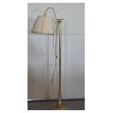 Adjustable Brass Floor Lamp With Shade