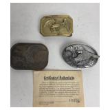 American Eagle Belt Buckles With 1 COA