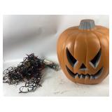 Gemmy Blow Mold Pumpkin With String Lights