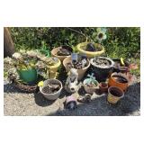 Outdoor Garden Pots, Cement Garden Statues, Solar