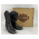 Harley-Davidson Black Leather Western Boots