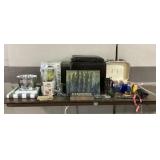 Household Items Including Drinkware, Decor, Ottoma