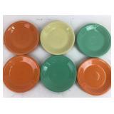 (6) Homer Laughlin Fiesta 7" Salad Plates