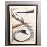 Framed artwork contemporary ribbons