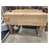 Handmade Wood Work Bench 25.5 in. X 48 in. X 31