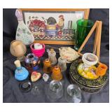 Glass Candleholders, Perfume Bottle, Wall Art