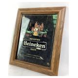 Vintage imported Heineken bar beer mirror sign