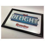 Vintage Hudy delight bar beer mirror sign