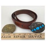 Sterling Silver Navaho Belt Buckle & Brass Aviary