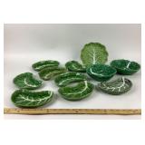 Portuguese Cabbage Leaf Ceramic Dishes